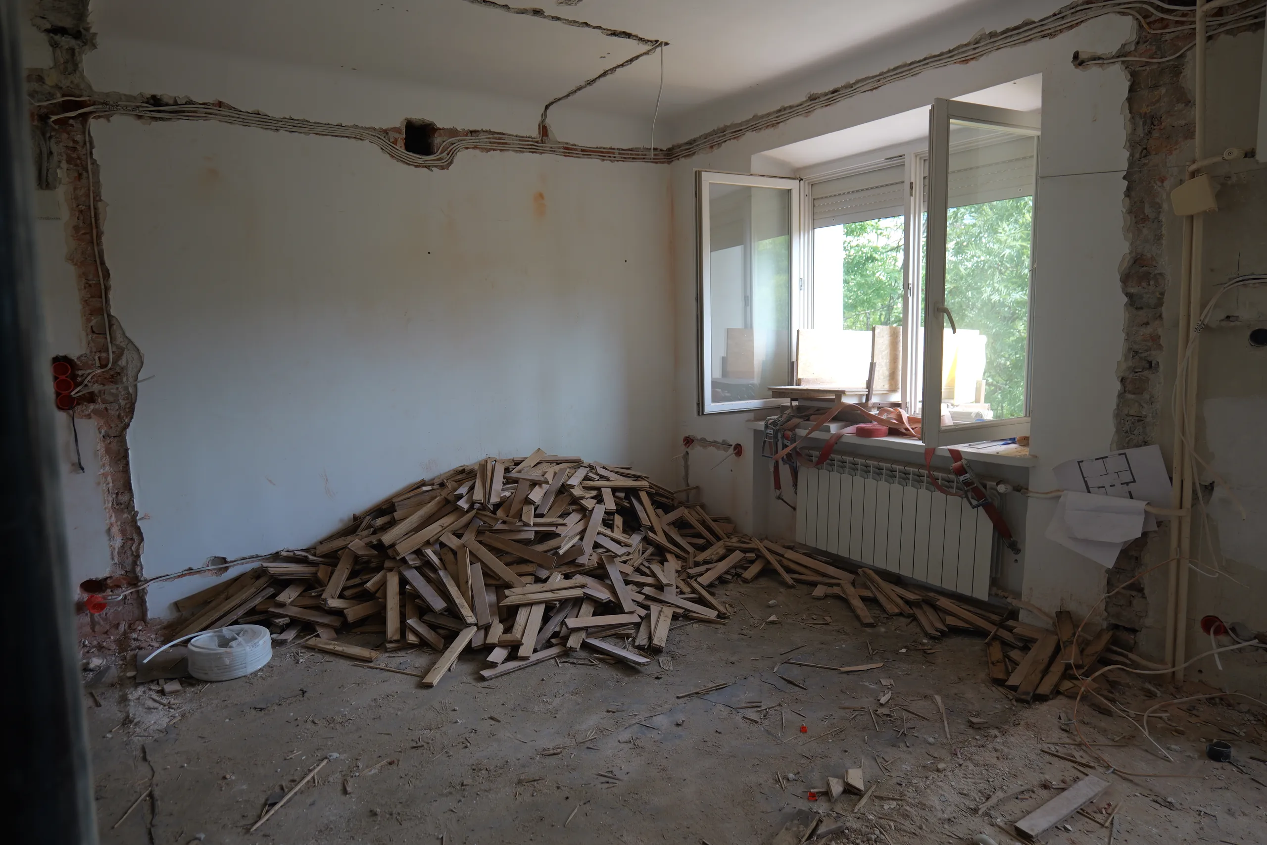 Pokój z jodełką, przed remontem